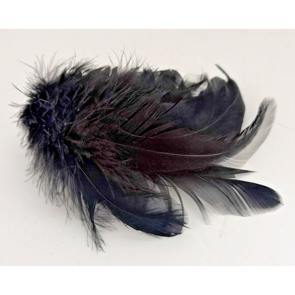 Vintage 1950s Gene Doris New York Black Velvet Fascinator Veiled Hat w/Feathers main image 11